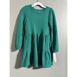 Cat & Jack Girls Long Sleeve Waffle Dress with Pockets Size XS 4/5 NWT